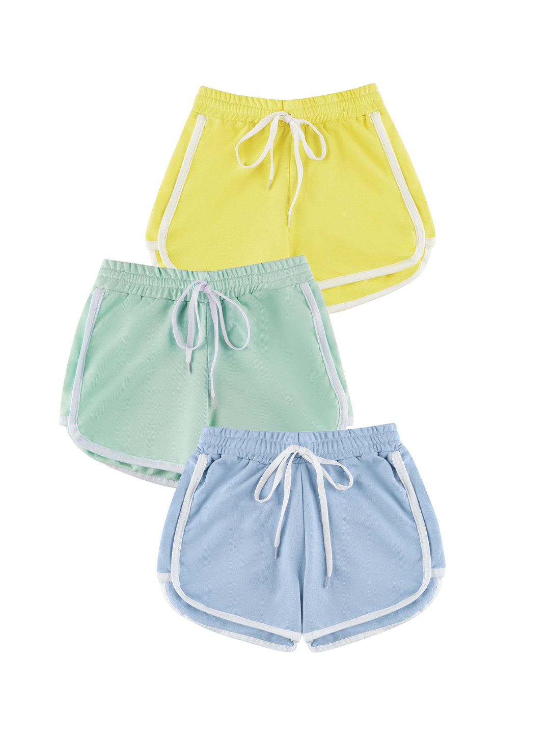 

Ninos Dreams Girls Pack of 3 Mid-Rise Cotton Shorts, Blue