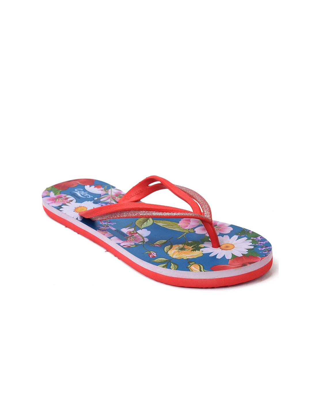 

Ajanta Women Printed Lightweight Thong Flip-Flops, Blue