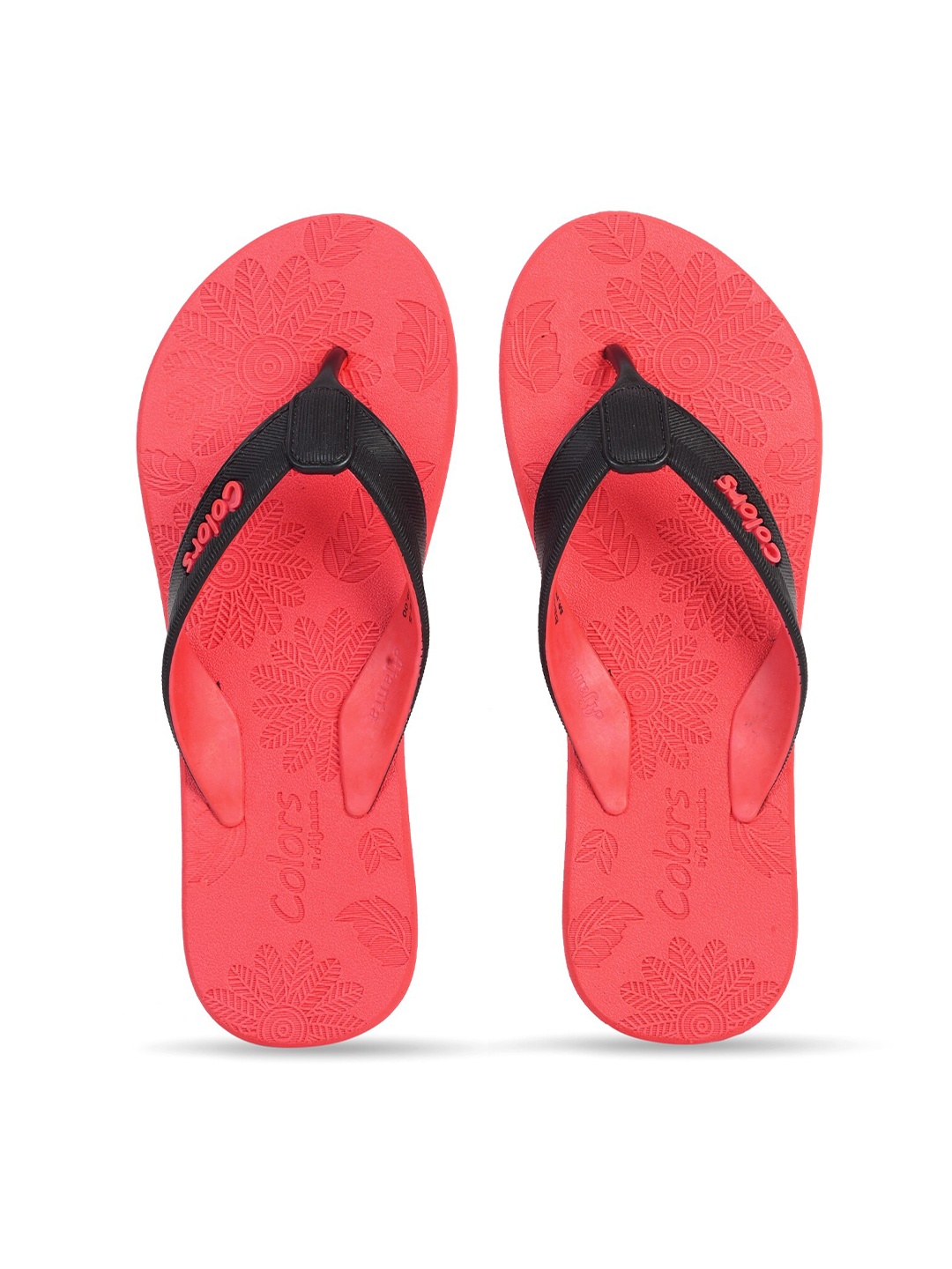 

Ajanta Women Self Design Lightweight Thong Flip-Flops, Orange