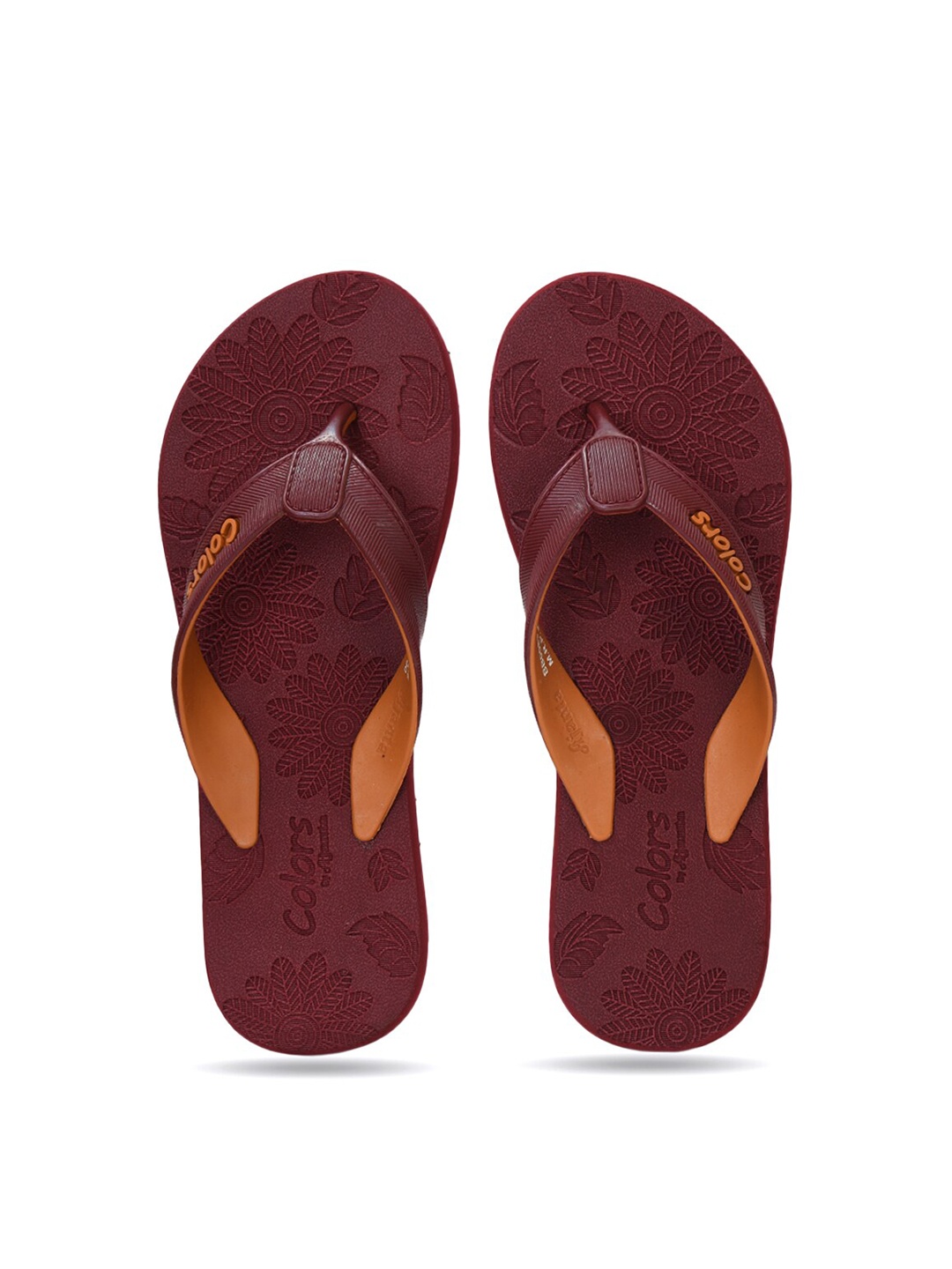 

Ajanta Women Self-Design Thong Flip-Flops, Maroon