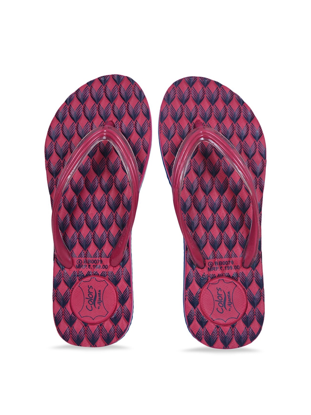 

Ajanta Women Printed Lightweight Thong Flip-Flops, Pink