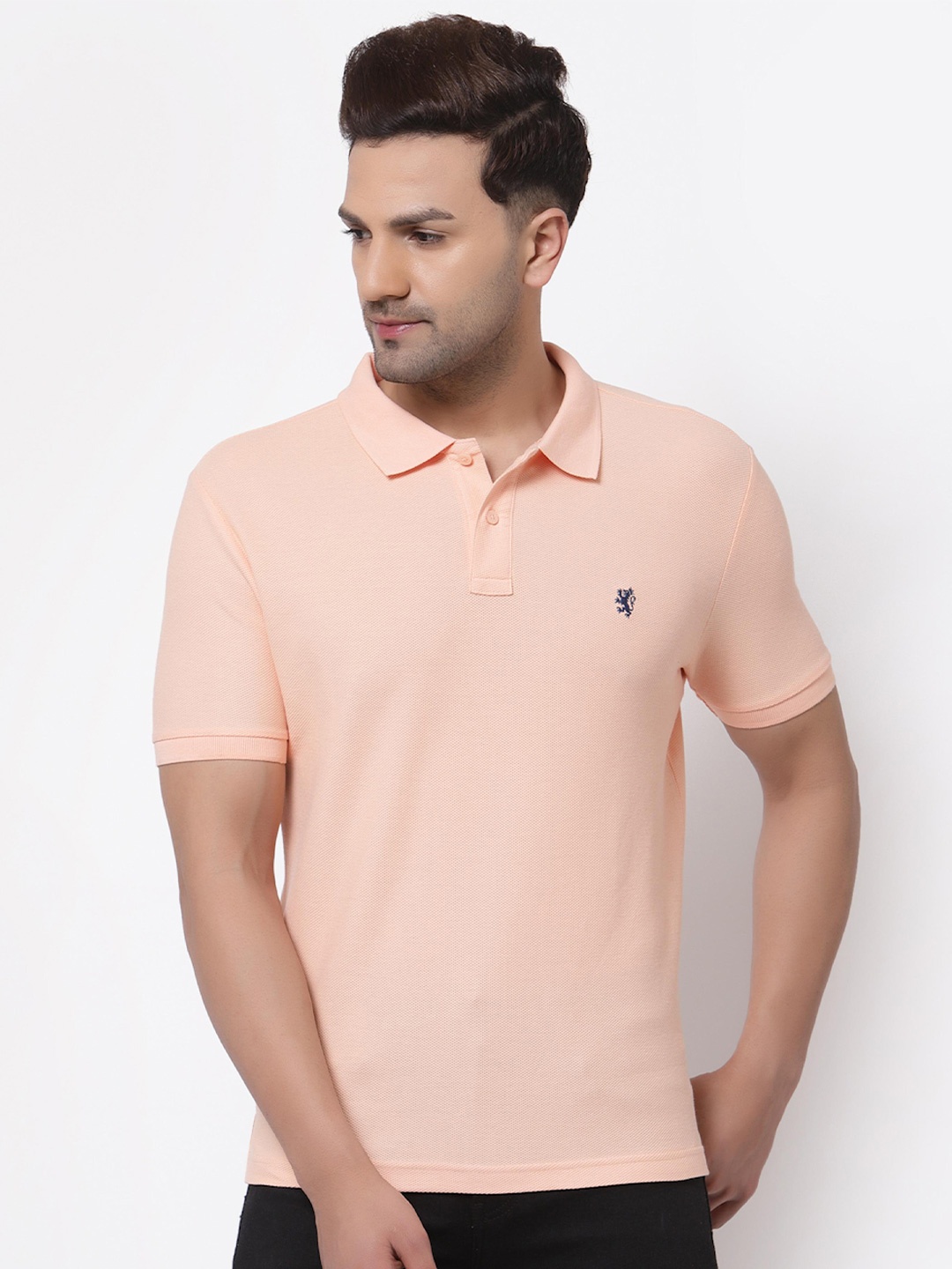 

Red Tape Polo Collar Pure Cotton T-shirt, Peach