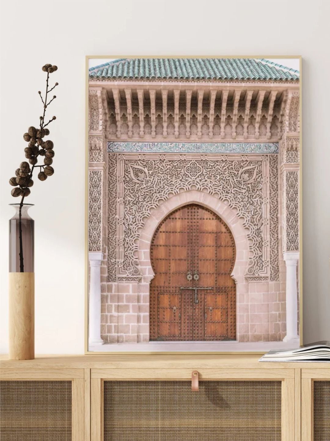 

INDIAN CLASSIC ART Beige-Colored Moroccan Door Painting, Multi