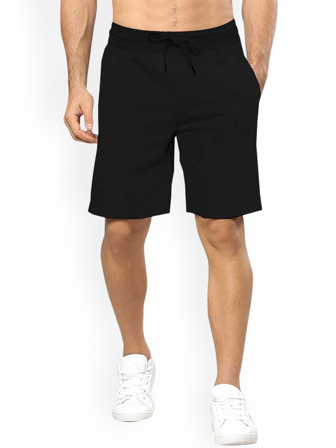 

TRIPR Men Mid-Rise Cotton Regular Shorts, Black