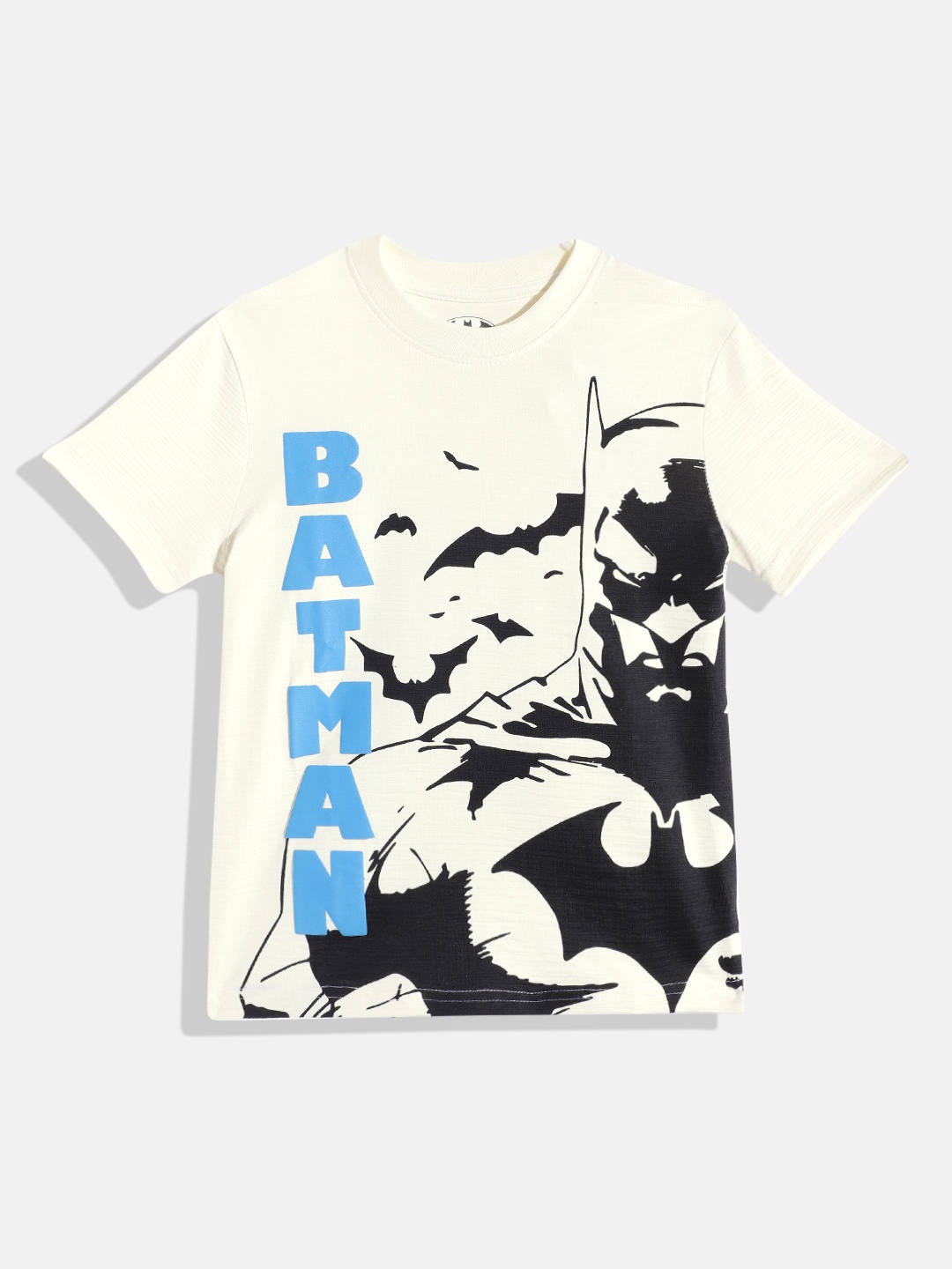 

Eteenz Boys Premium Cotton Batman Printed T-shirt, Off white