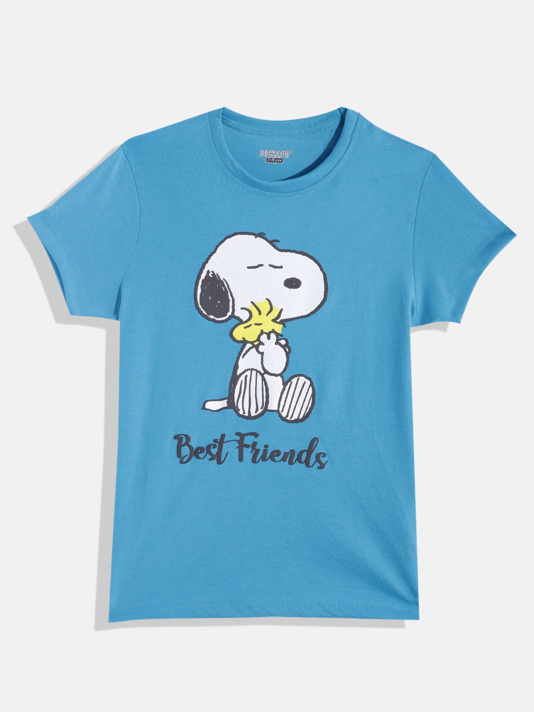 

Eteenz Girls Premium Cotton Snoopy Printed T-shirt, Blue