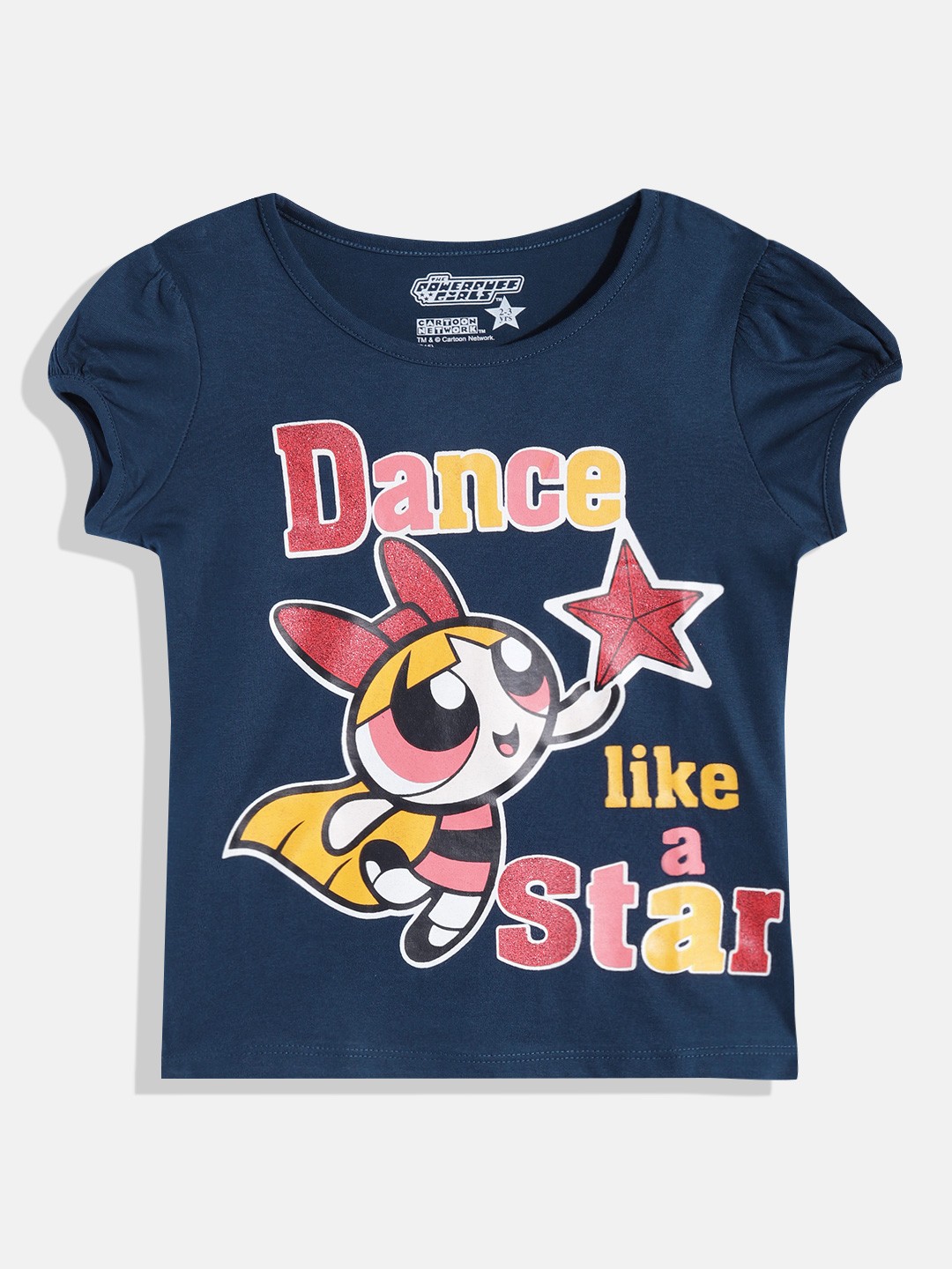 

Eteenz Premium Cotton Powerpuff Girls Printed T-shirt, Navy blue