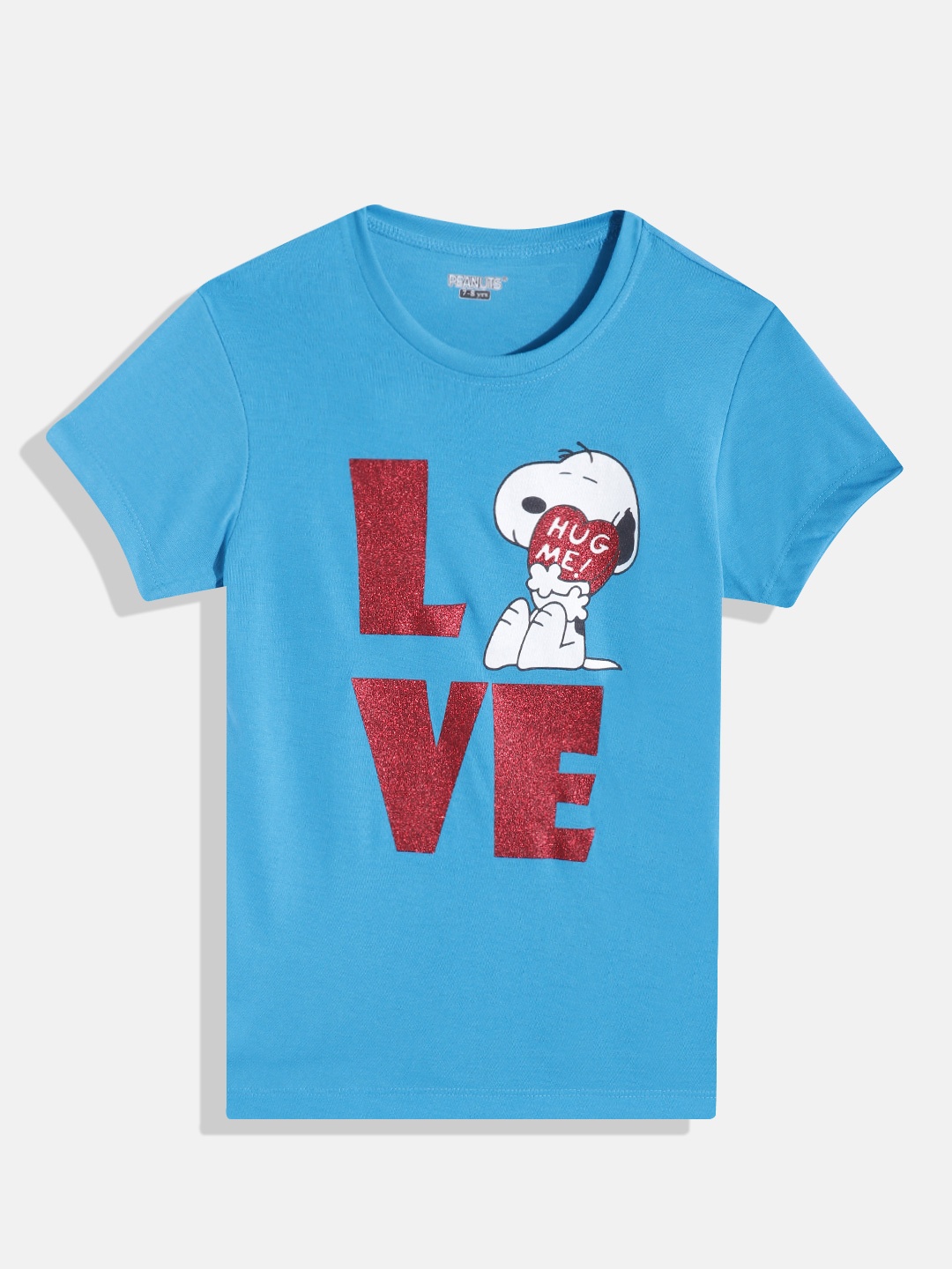 

Eteenz Girls Premium Cotton Snoopy Printed T-shirt, Blue