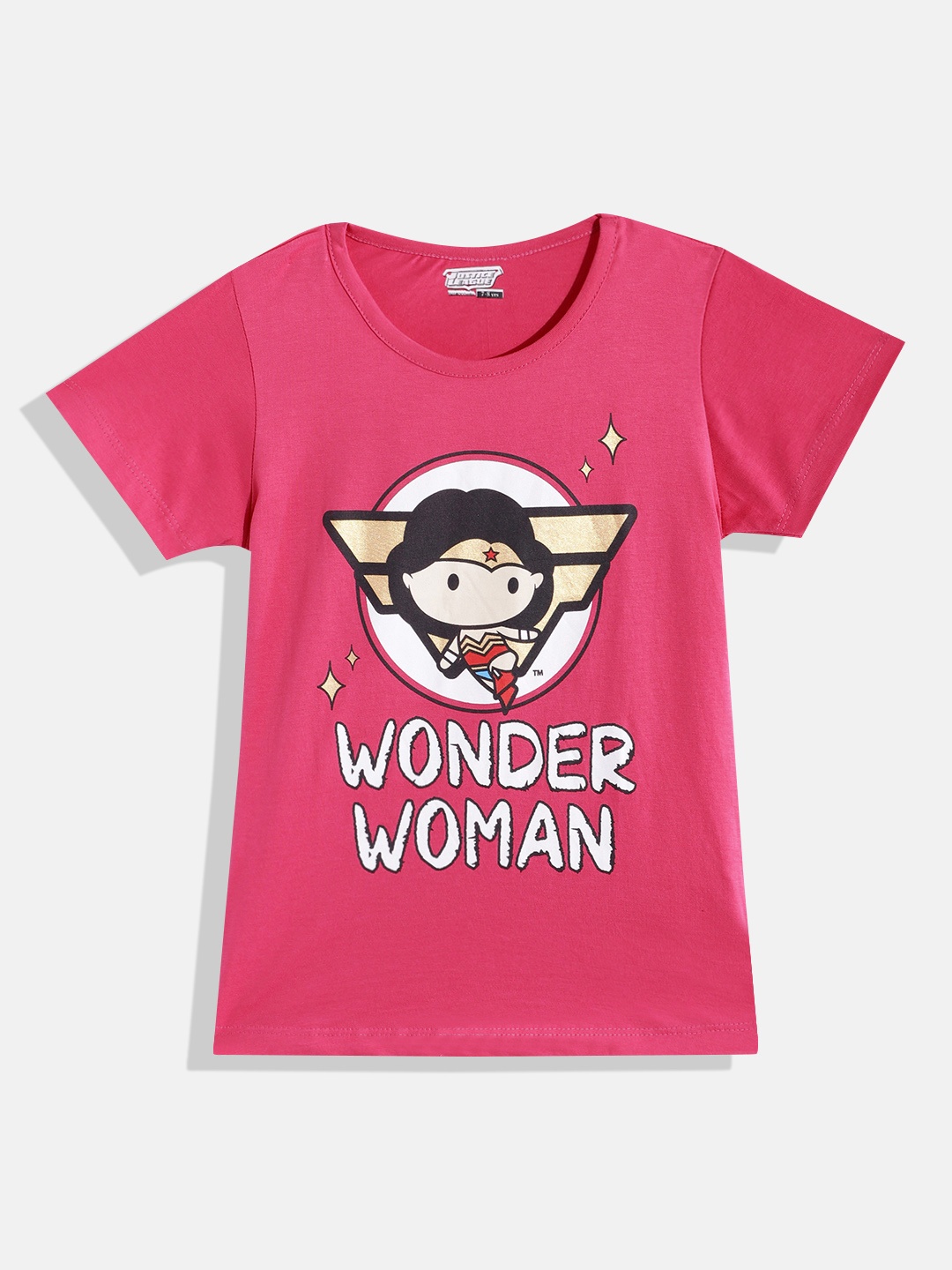 

Eteenz Girls Premium Cotton Wonder Woman Printed T-shirt, Fuchsia