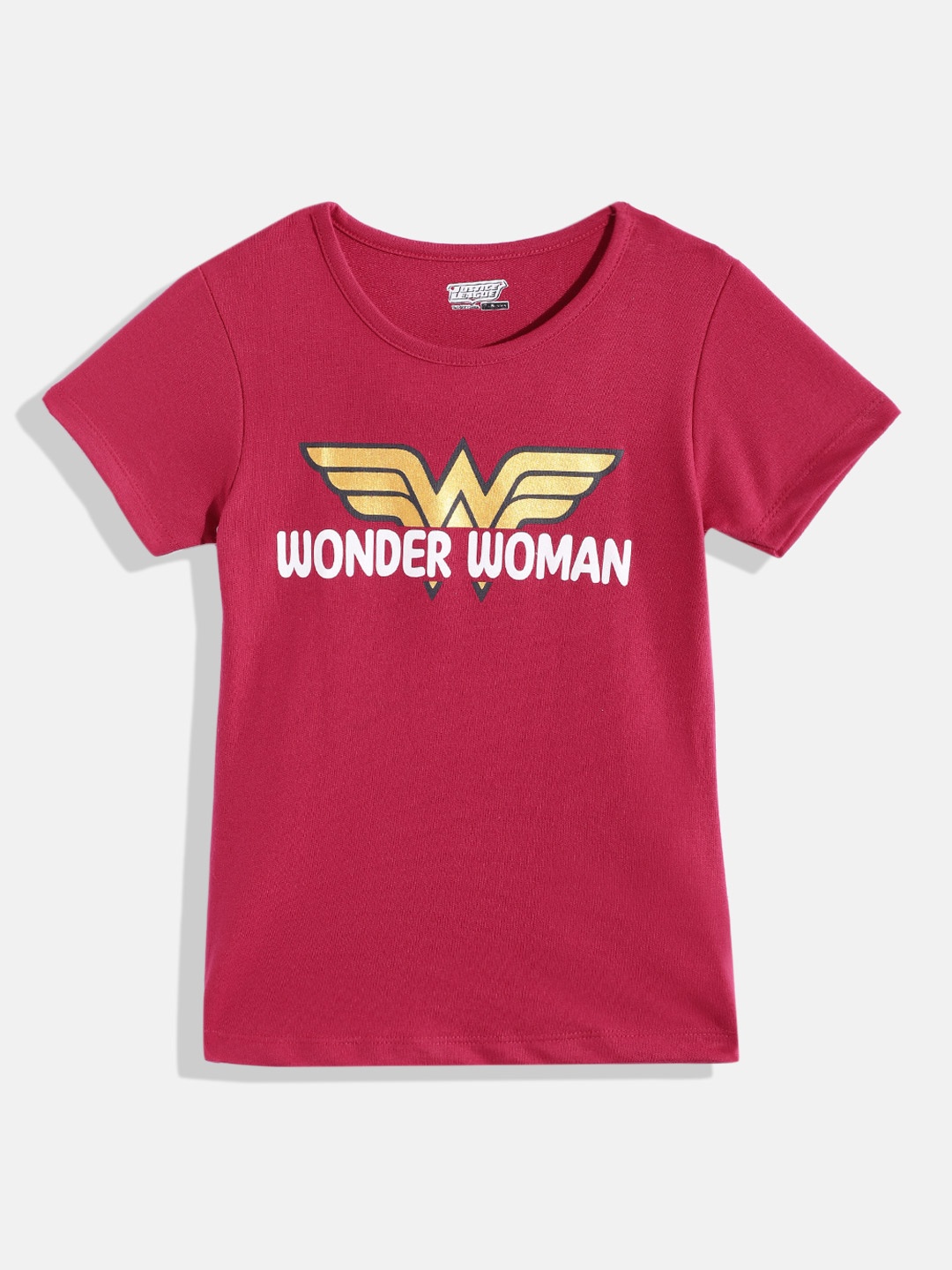 

Eteenz Girls Premium Cotton Wonder Woman Printed T-shirt, Fuchsia