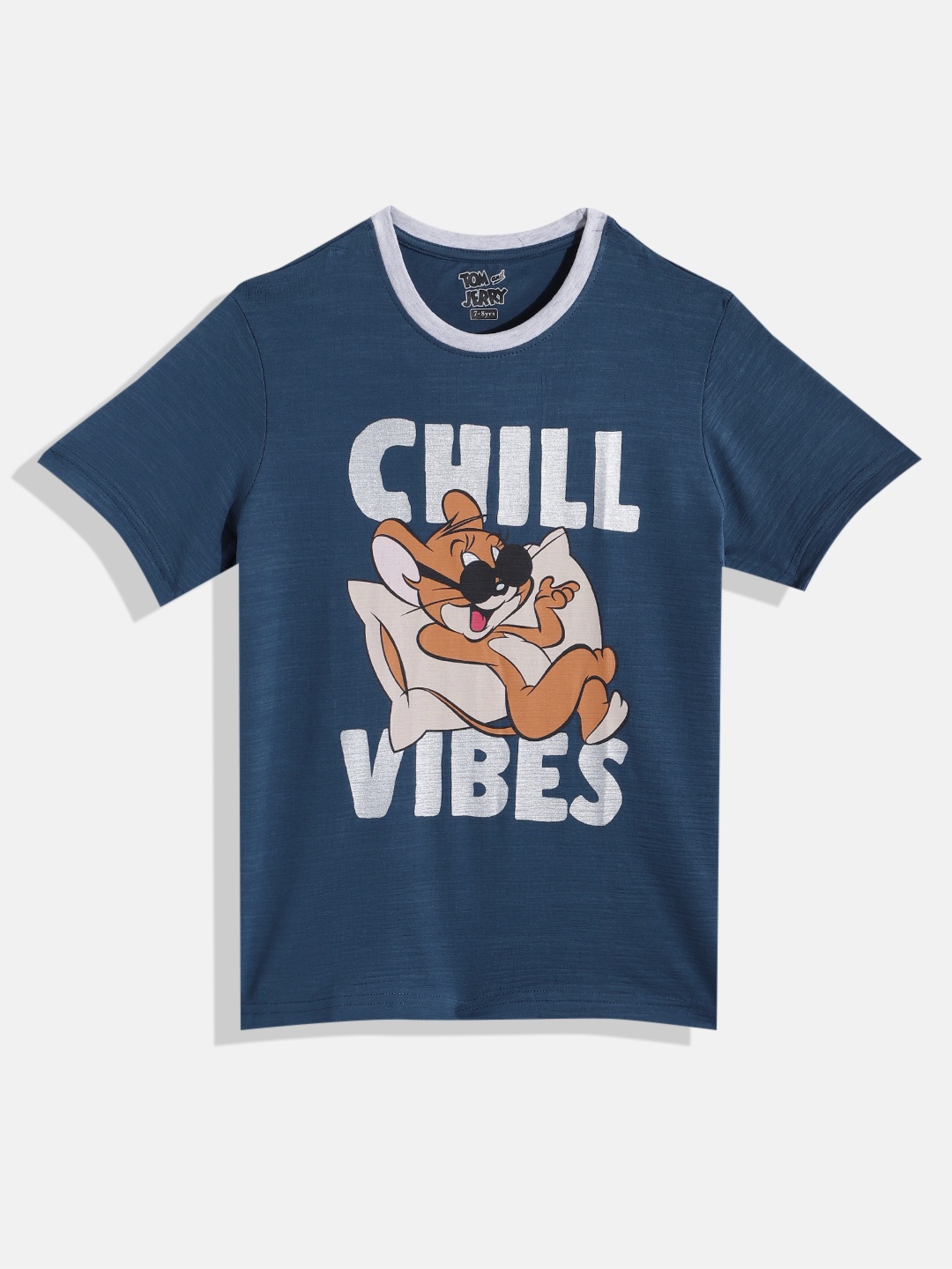 

Eteenz Boys Premium Cotton Tom & Jerry Printed T-shirt, Navy blue