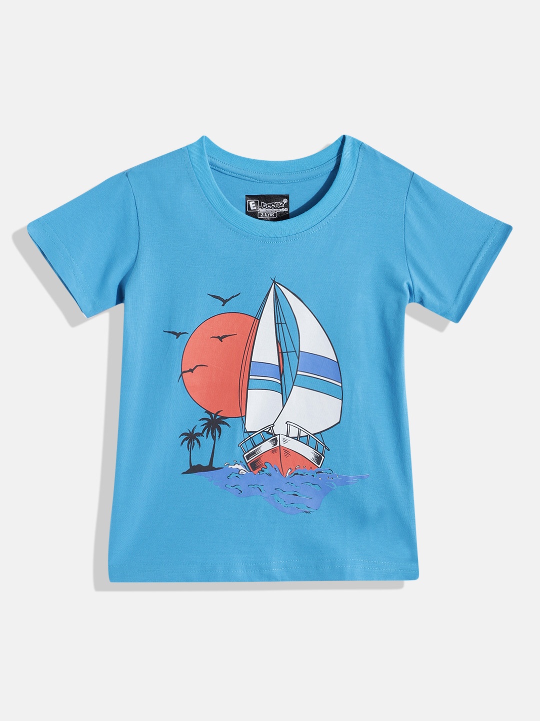 

Eteenz Boys Premium Cotton Graphic Printed T-shirt, Blue