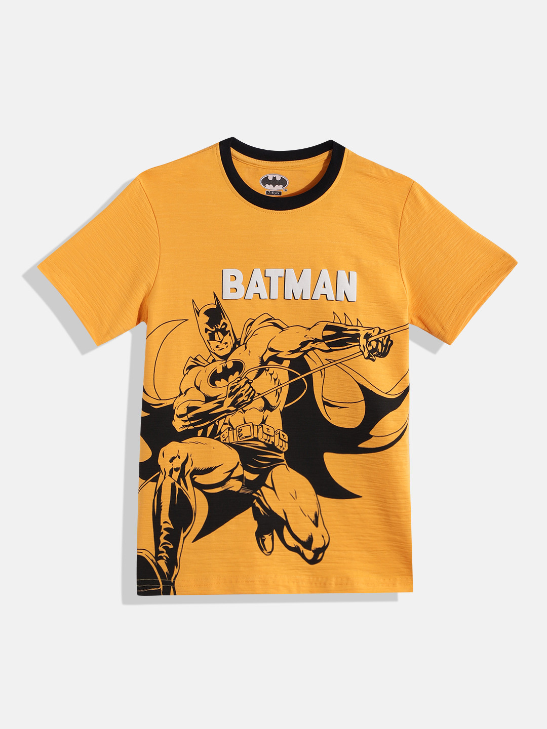 

Eteenz Boys Premium Cotton Batman Printed T-shirt, Mustard