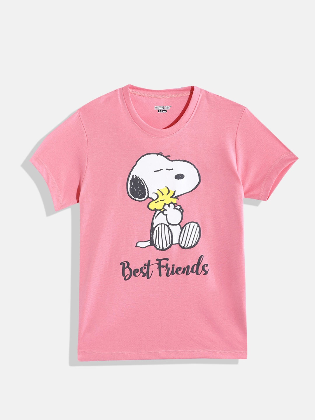 

Eteenz Girls Premium Cotton Snoopy Printed T-shirt, Pink