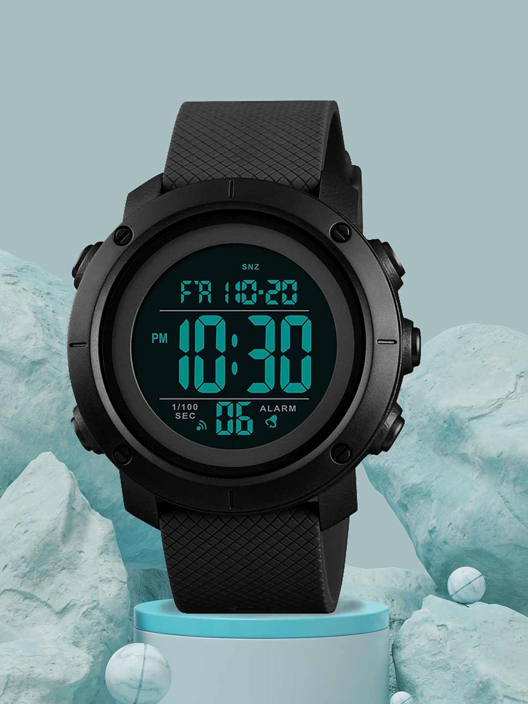 

Shocknshop Men Digital Multi Function Watch SK13Black, Black