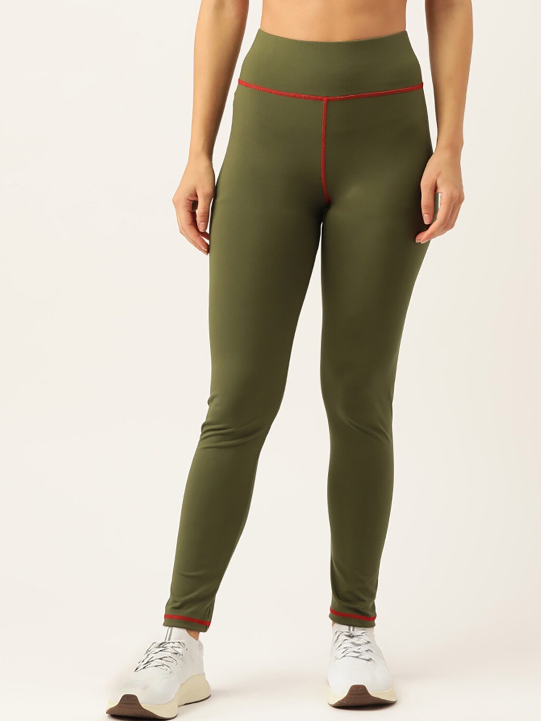 

Kotty Women Training or Gym High-Rise Tights, Olive