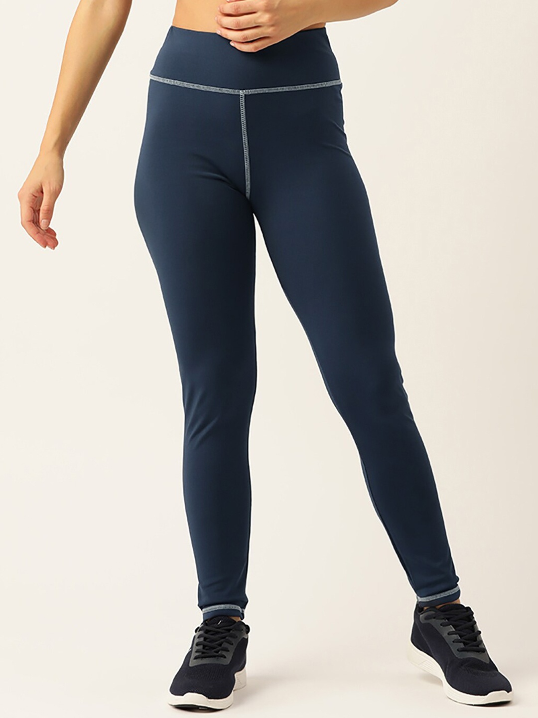 

Kotty Women Training or Gym High-Rise Tights, Navy blue