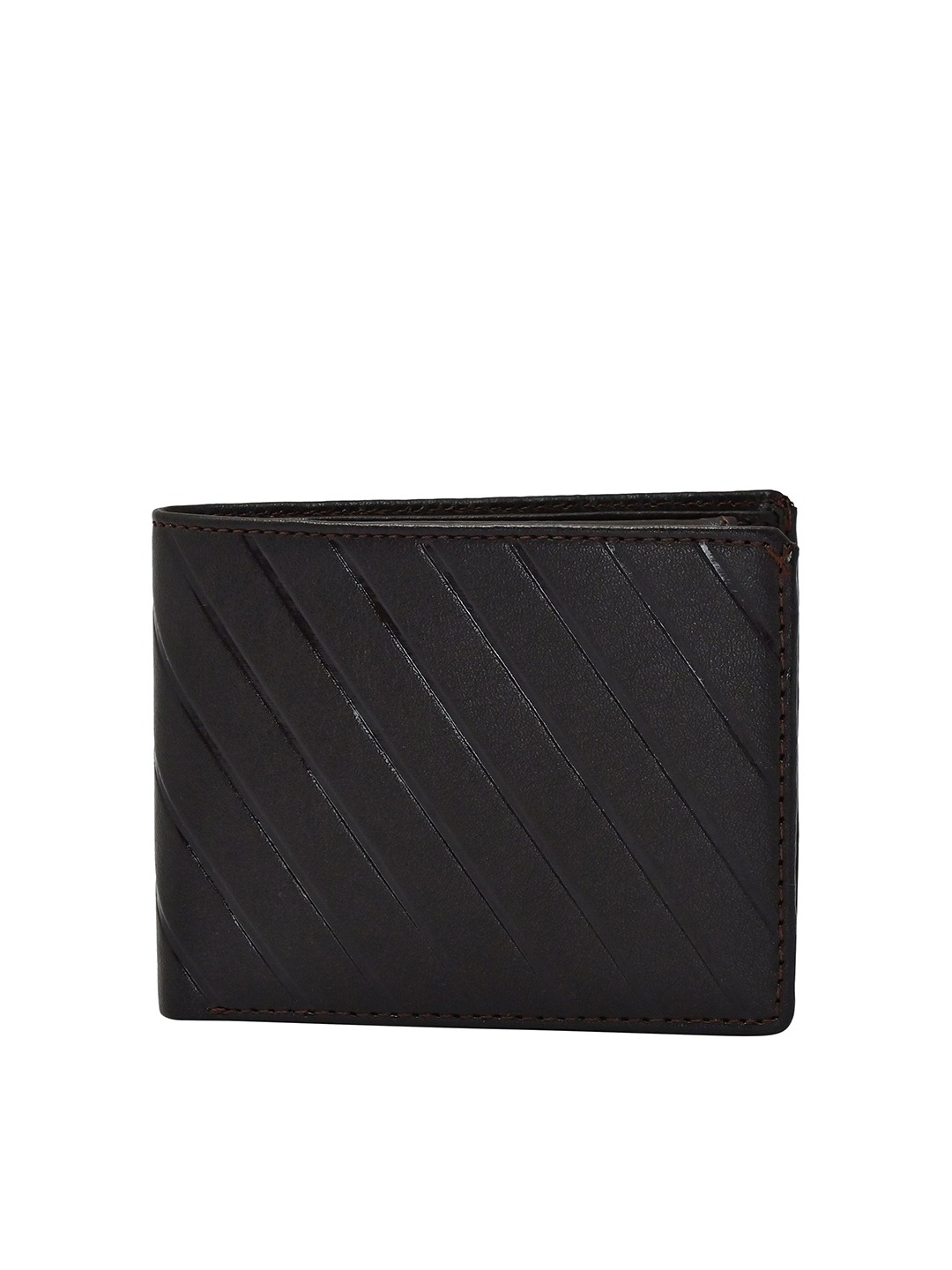 

Kastner Men Geometric Textured Two Fold Wallet, Brown