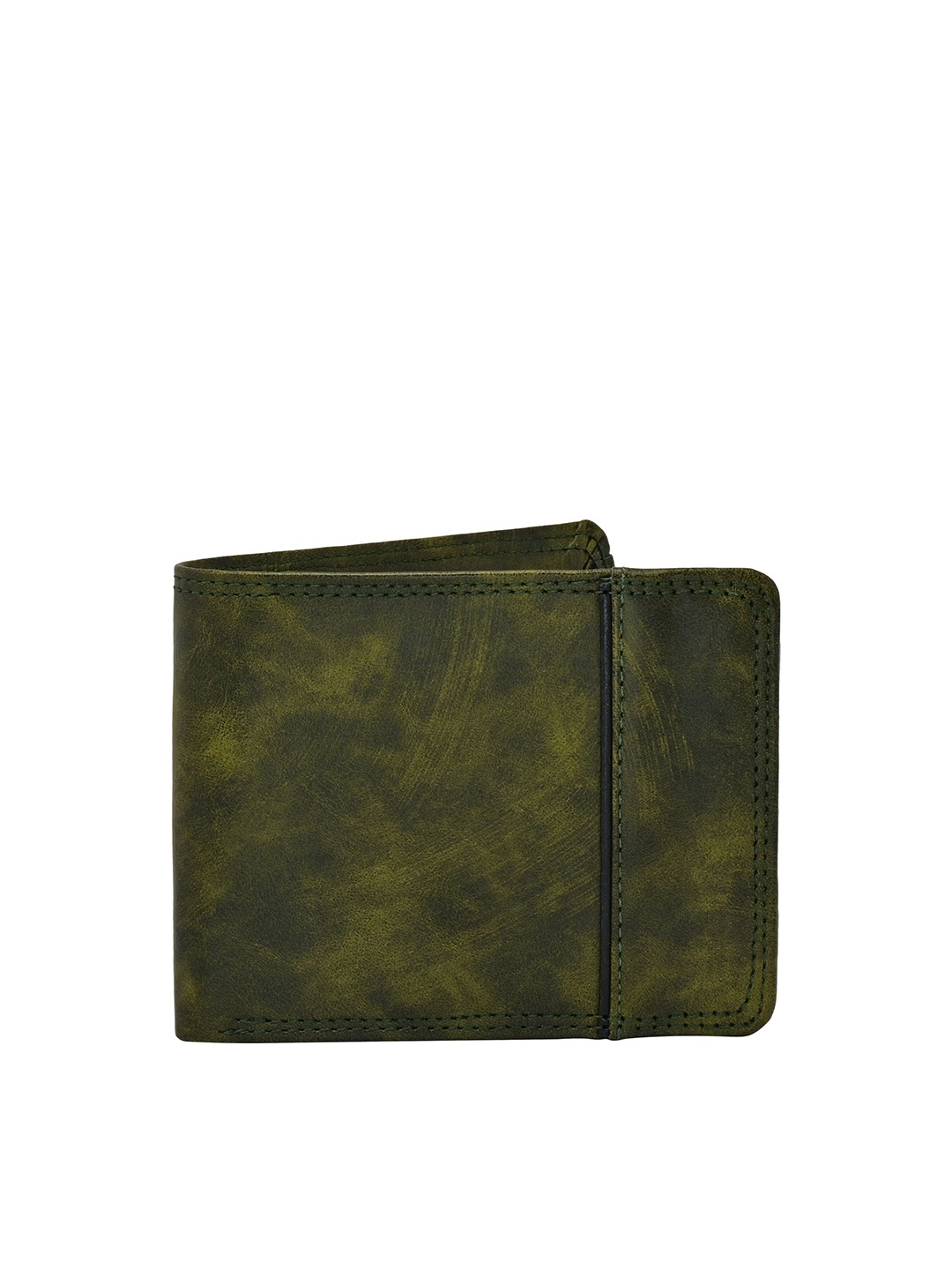 

Kastner Men Abstract Printed Two Fold Wallet, Green