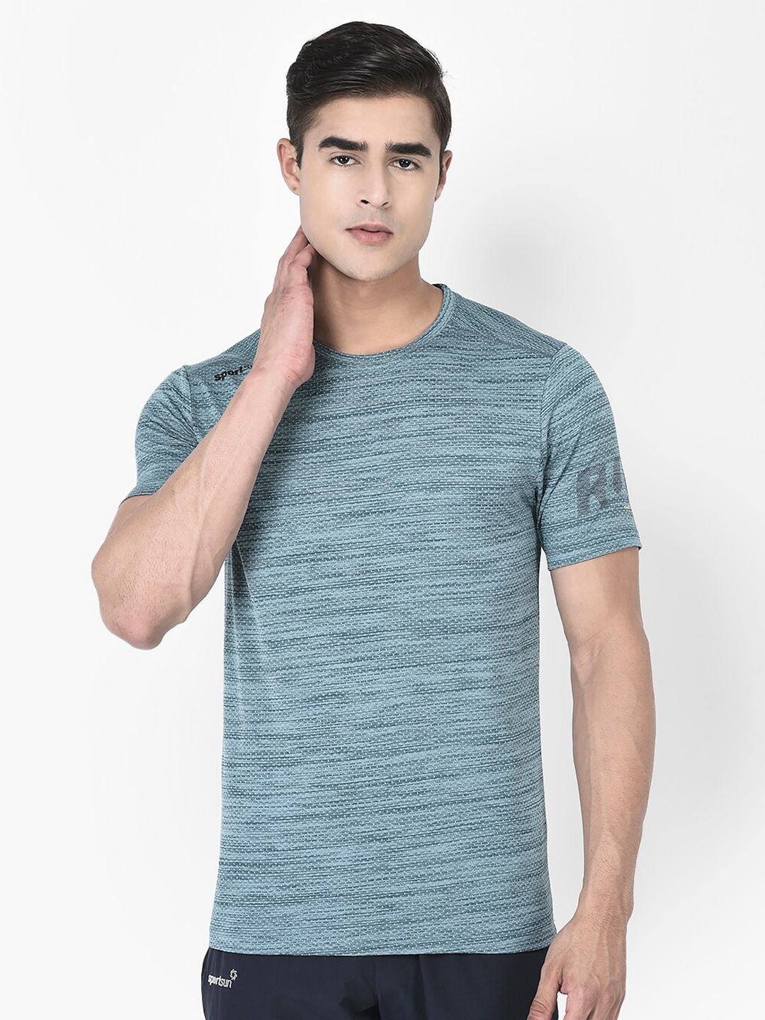 

SPORT SUN Self Design Dri-FIT Sports T-Shirt, Blue