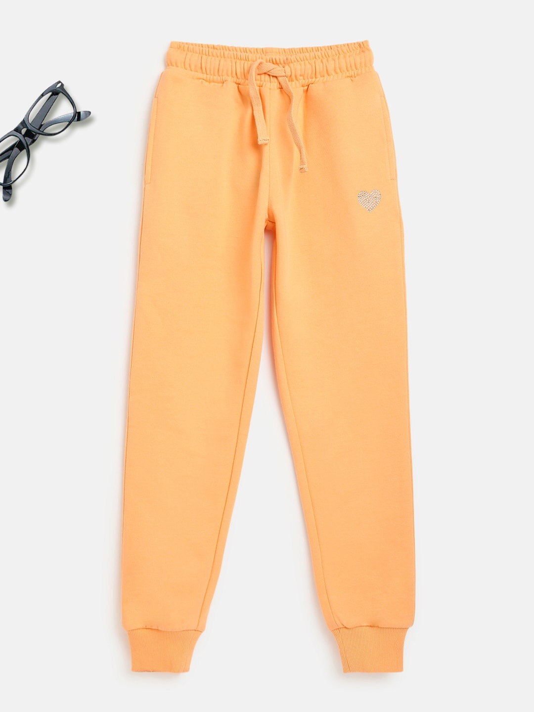 

Lil Tomatoes Girls Breathable Extra Comfort Mid Rise Joggers, Peach