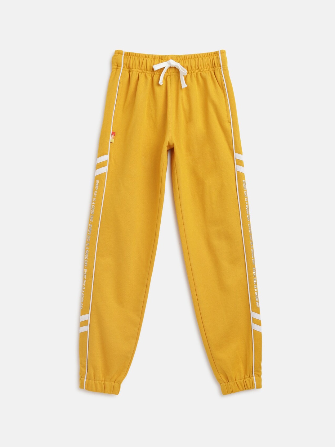 

Lil Tomatoes Girls Mid Rise Joggers, Mustard