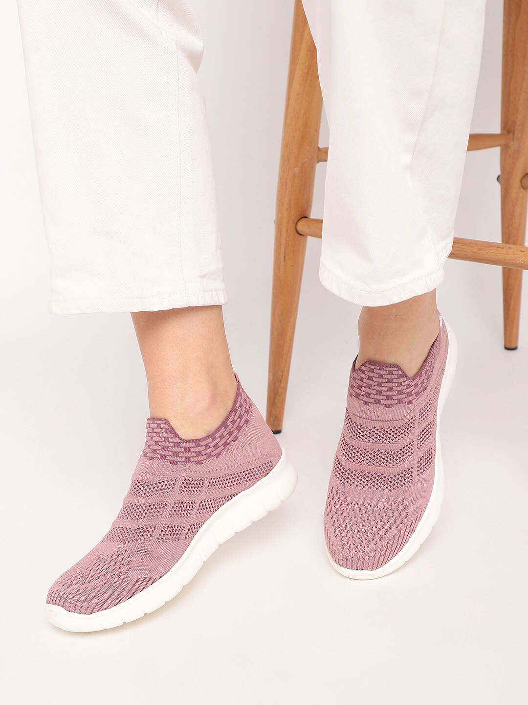 

Marc Loire Women Lightweight Mesh Comfort Insole Contrast Slip-On Sneakers, Nude
