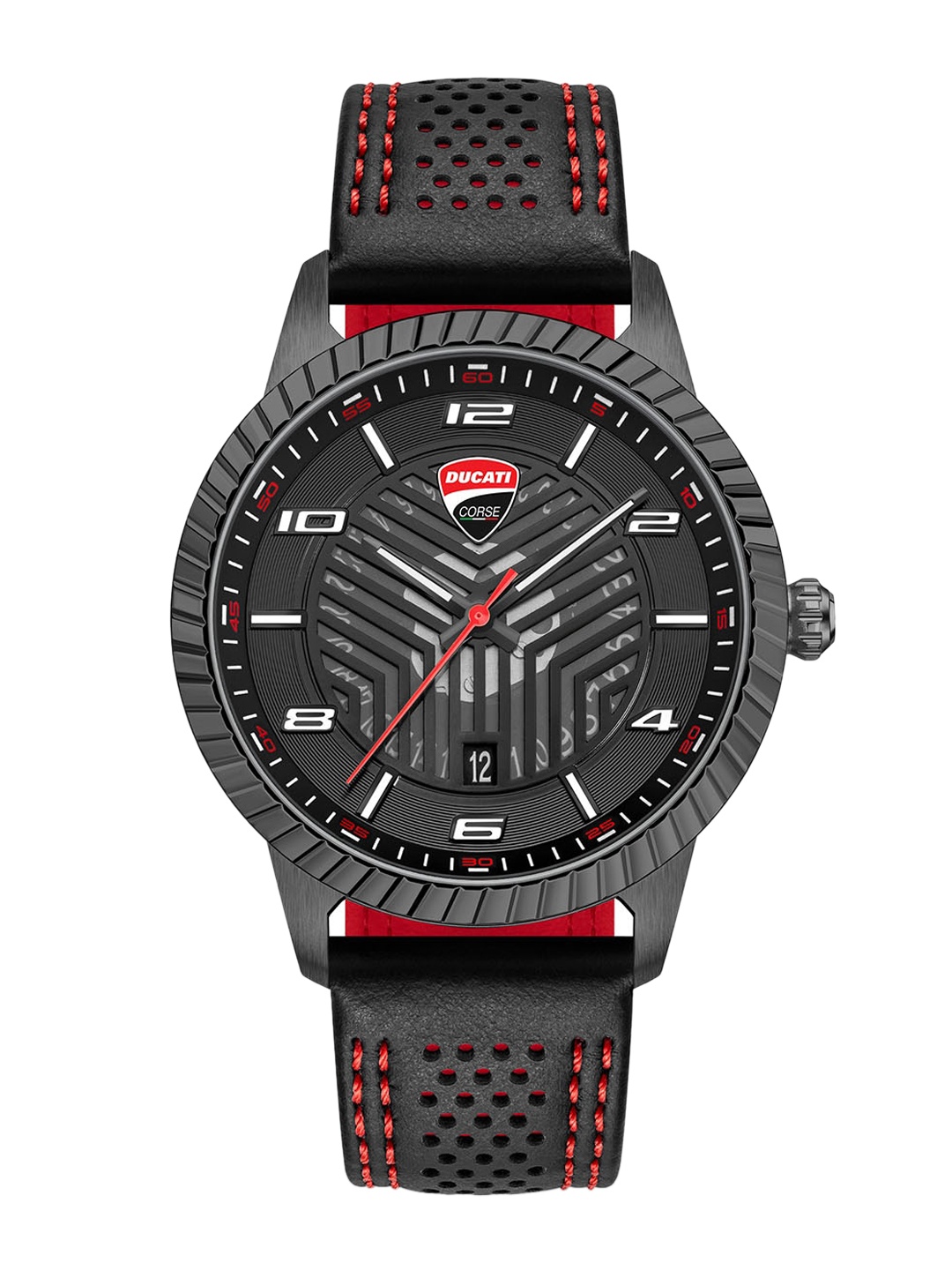 

DUCATI CORSE Men Dial & Leather Straps Analogue Watch DTWGB0000403, Black