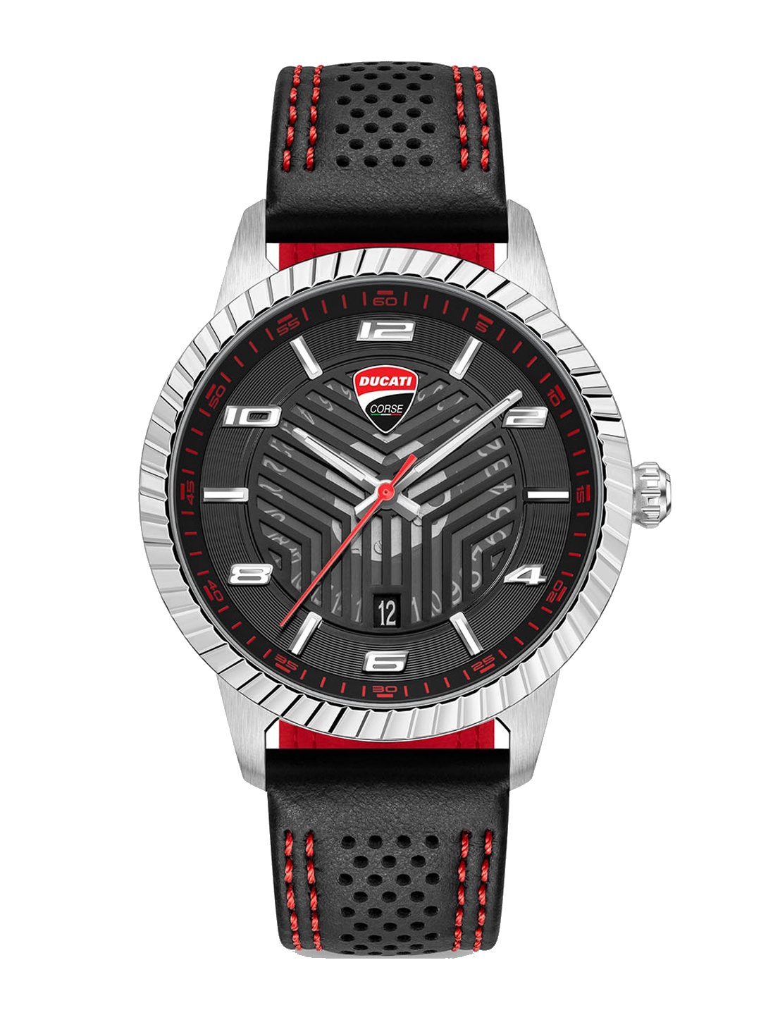 

DUCATI CORSE Men Dial & Leather Straps Analogue Watch DTWGB0000405, Black