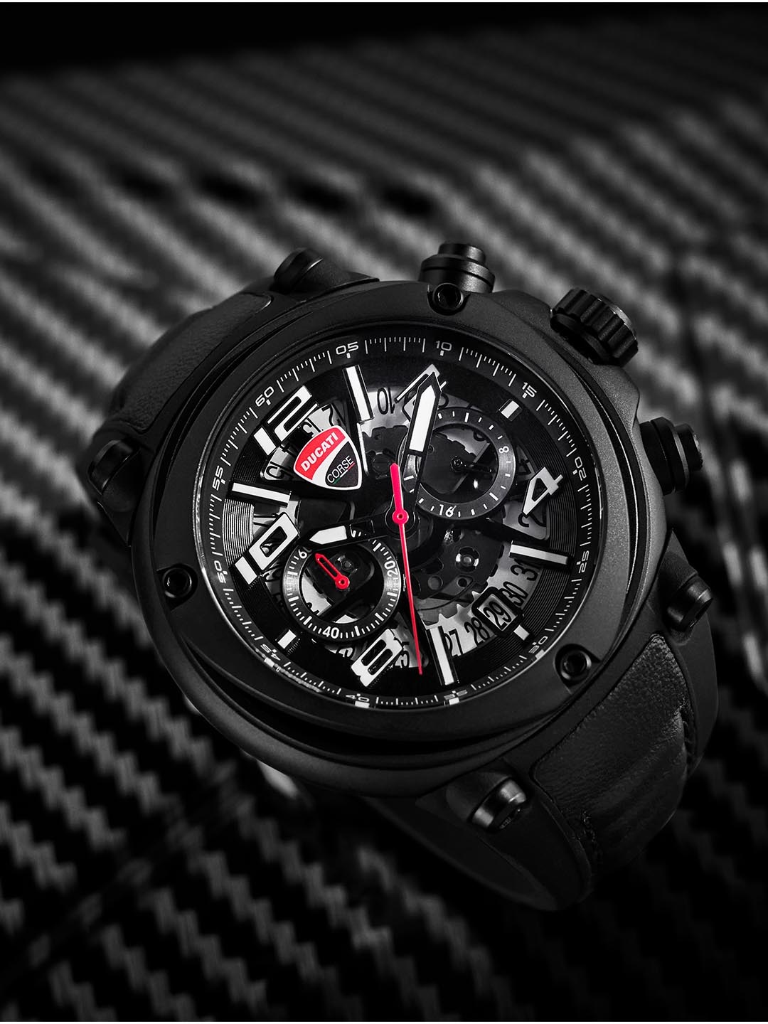 

DUCATI CORSE Men Dial & Straps Analogue Chronograph Watch DTWGO0000203, Black
