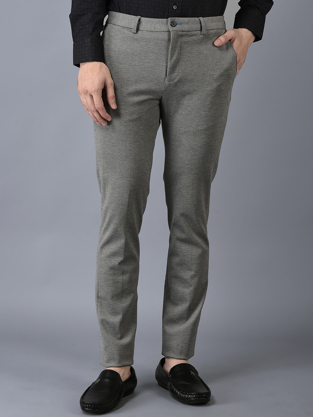 

CANOE Men Smart Pure Cotton Chinos Trousers, Grey