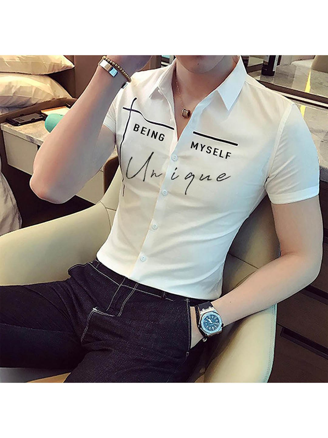 

TRIPR Boys White Opaque Printed Casual Shirt