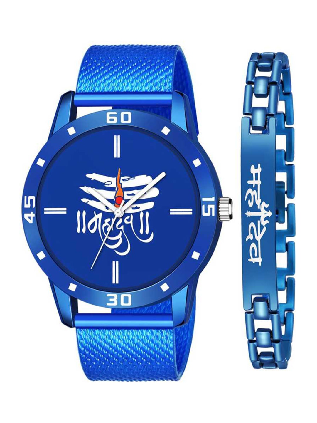 

CERO Men Pack Of 2 Stainless Steel Analogue Watch With Bracelet C-Com-Blue-Maha