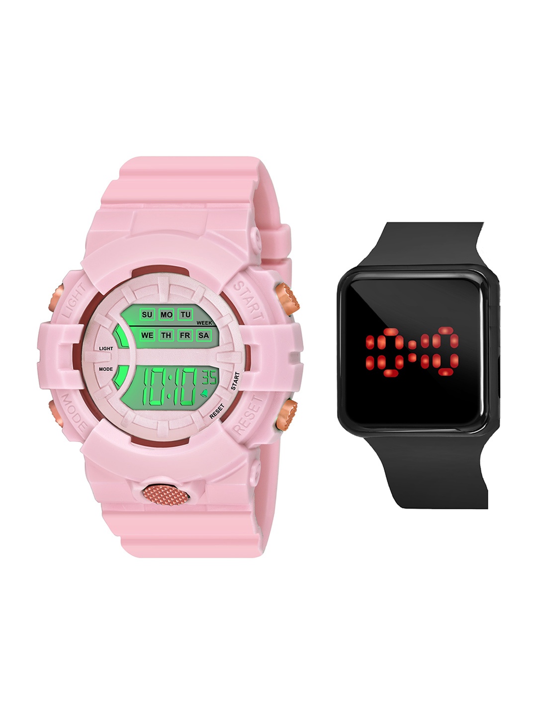 

CERO Pack Of 2 Shockproof Digital Watches C-Com-51-Sport-Pink-LED