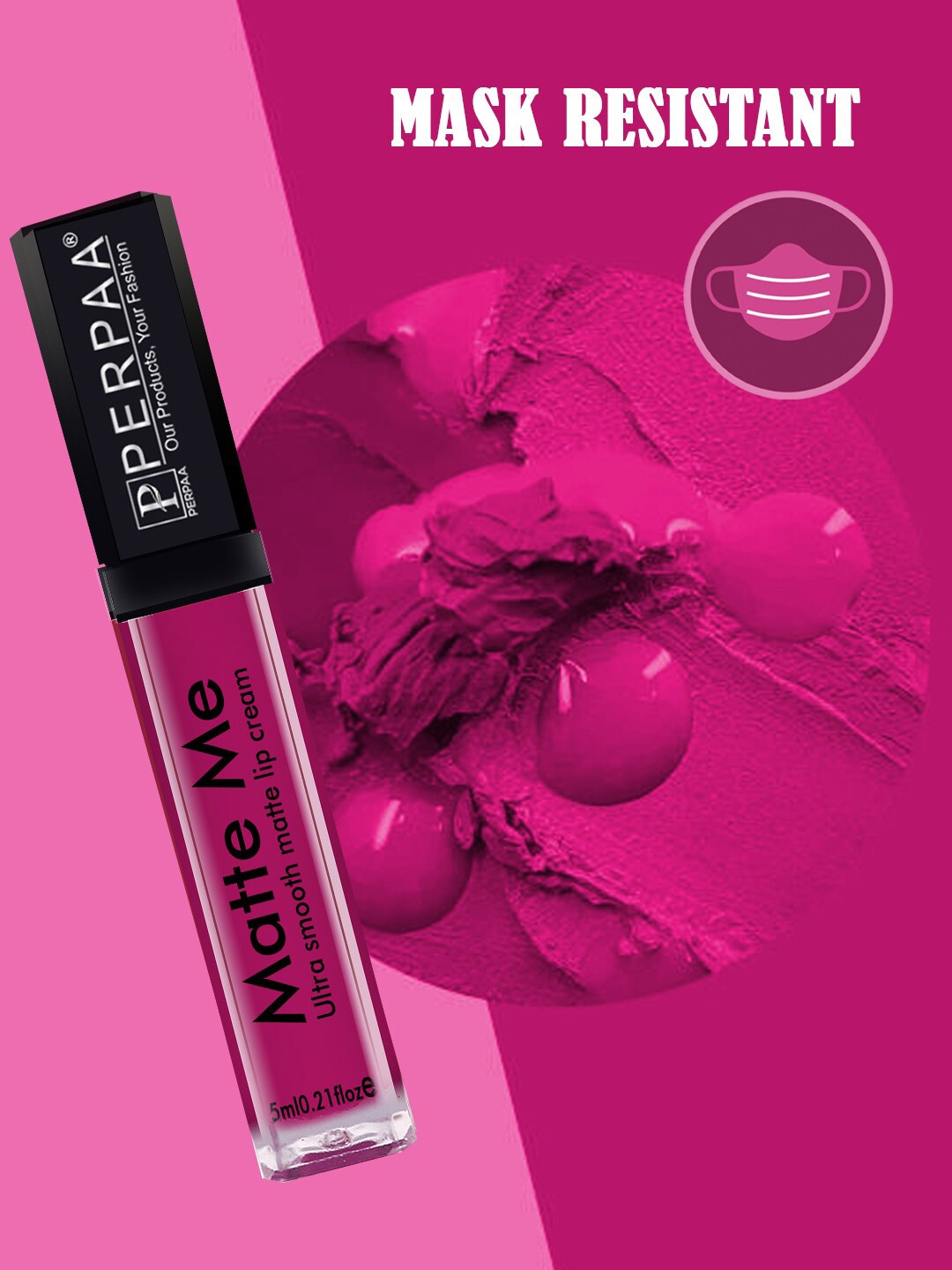 

PERPAA Matte Me Ultra Smooth Lip Cream 5 ml - Hidden Magenta 115, Pink