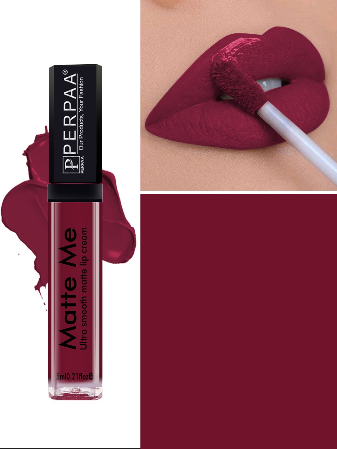 

PERPAA Matte Me Ultra Smooth One Stroke Matte Liquid Lipstick 5ml - Maroon Berry 109