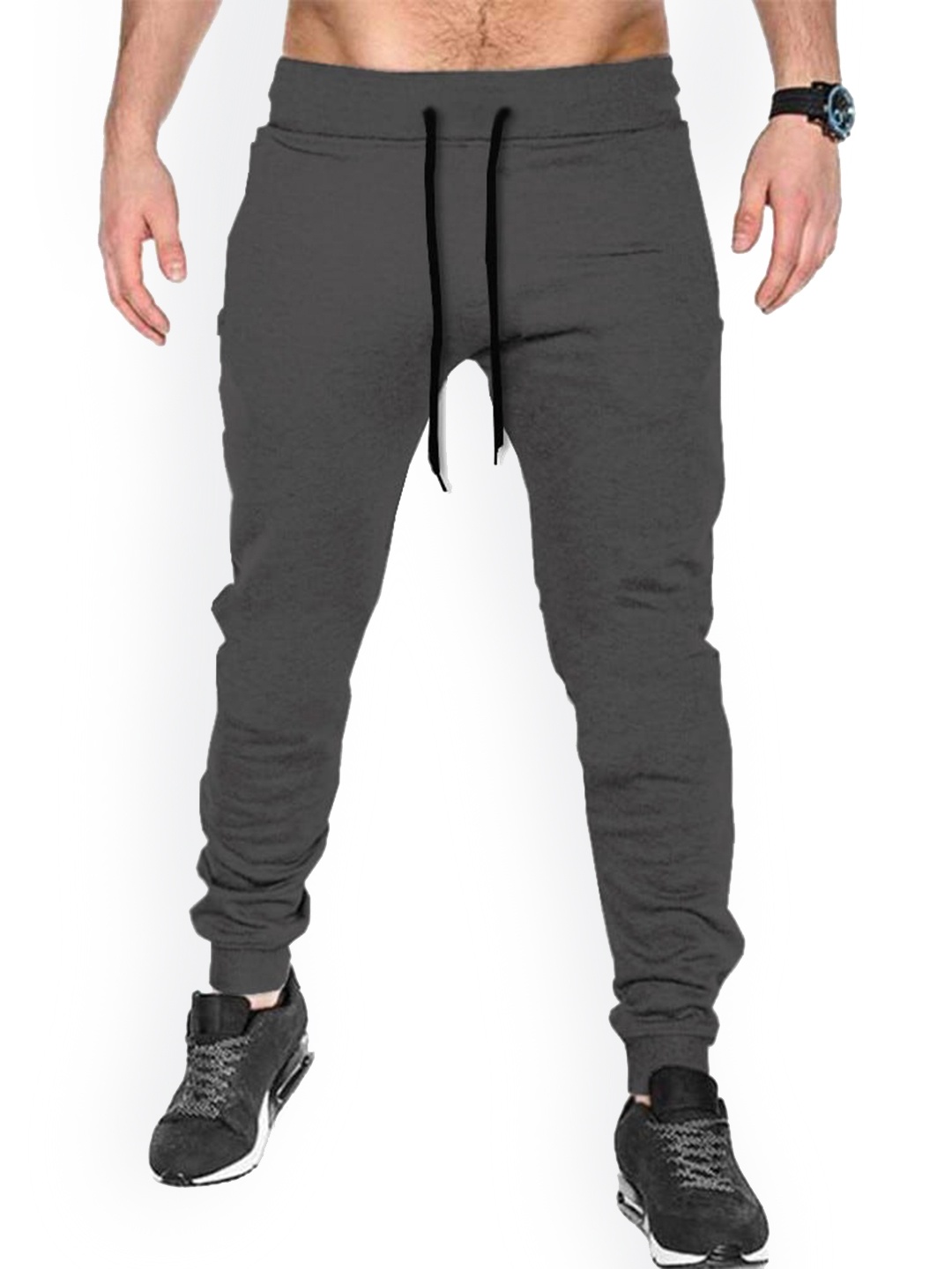 

TRIPR Men Regular Fit Mid-Rise Joggers, Charcoal