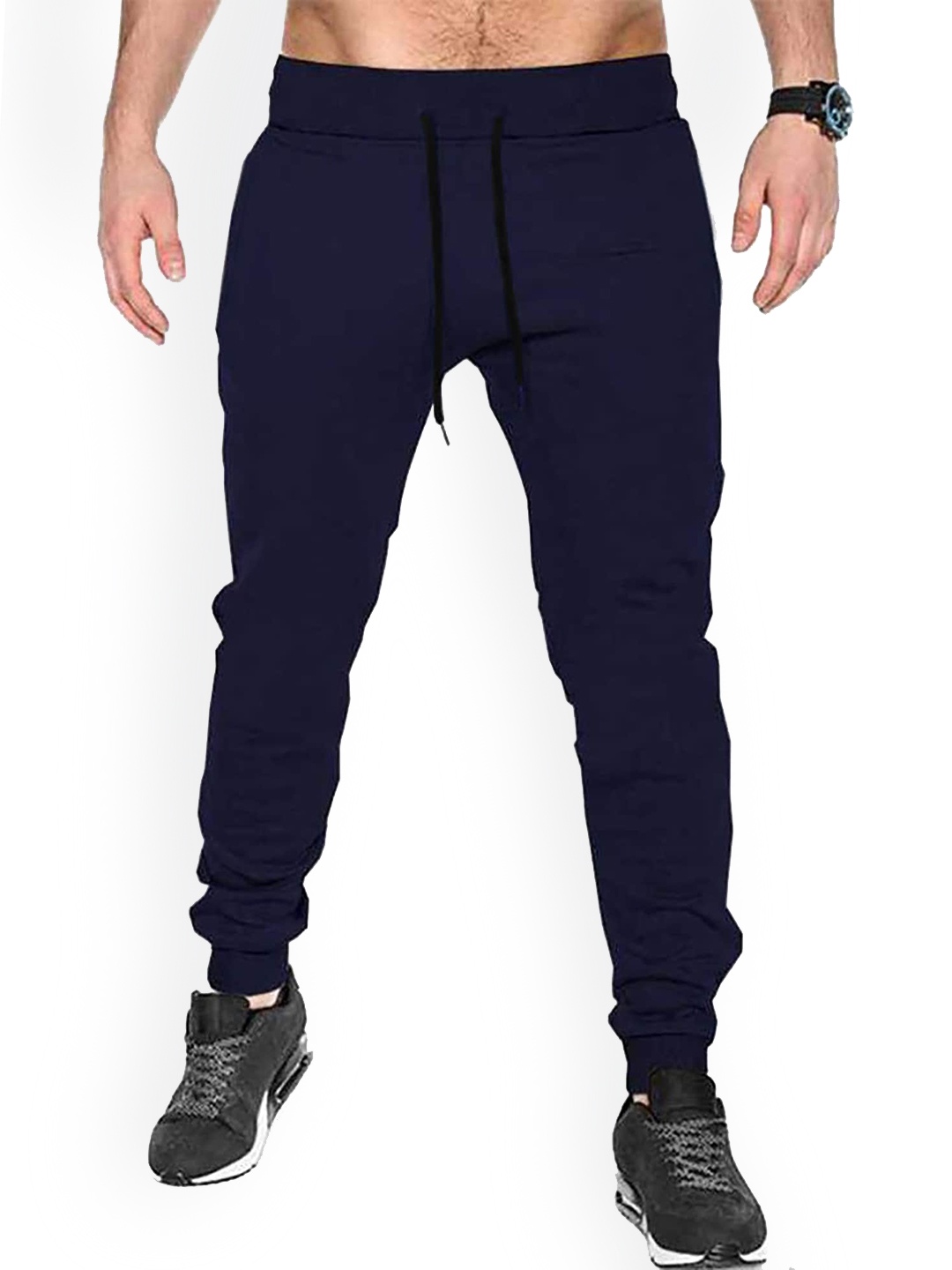 

TRIPR Men Regular Fit Mid-Rise Joggers, Navy blue