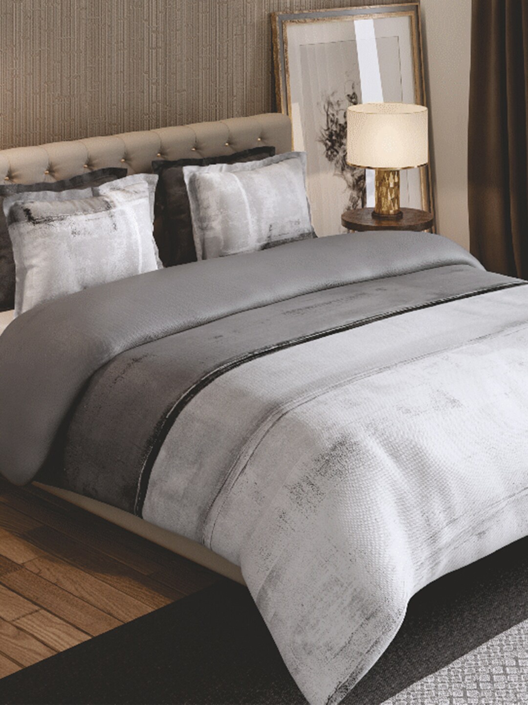 

GM Grey & White AC Room Cotton 150 GSM Double Bed Comforter