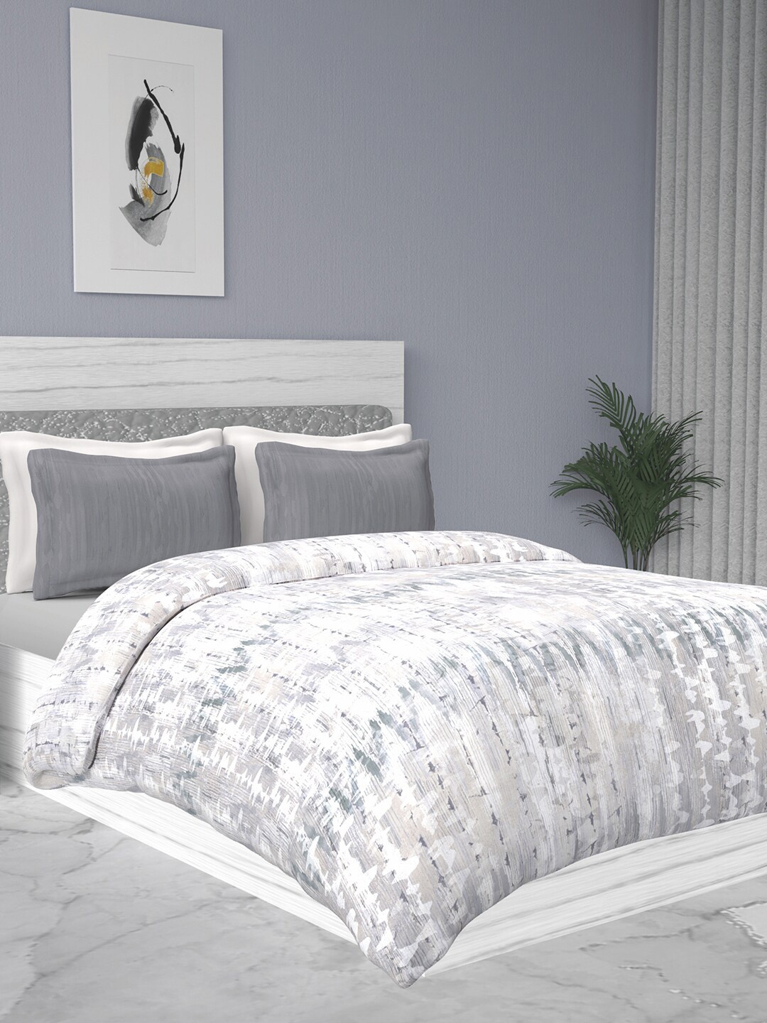 

GM Grey & White AC Room Cotton 150 GSM Double Bed Comforter