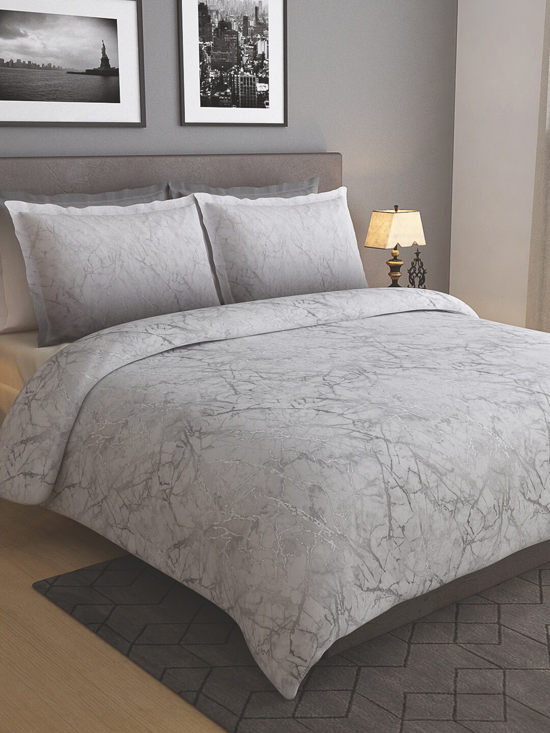 

GM Grey Printed A C Room 150 GSM Double Bed Comforter