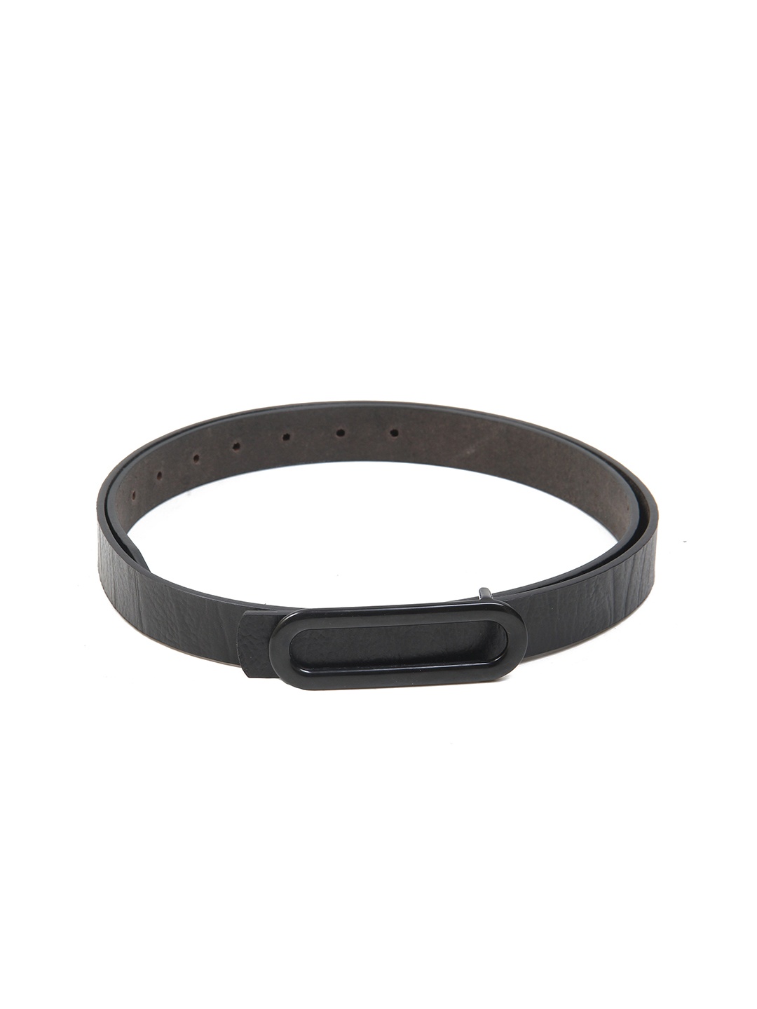 

Calvadoss Girls Textured Leather Slim Belt, Black