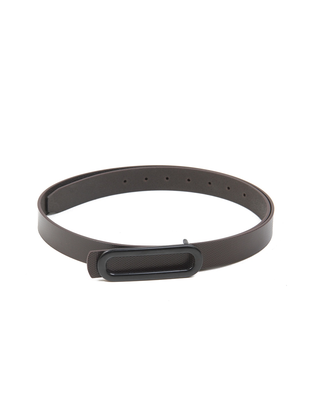 

Calvadoss Girls Textured Leather Slim Belt, Black