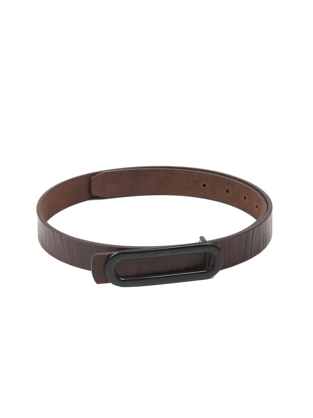 

Calvadoss Girls Textured Leather Belt, Brown