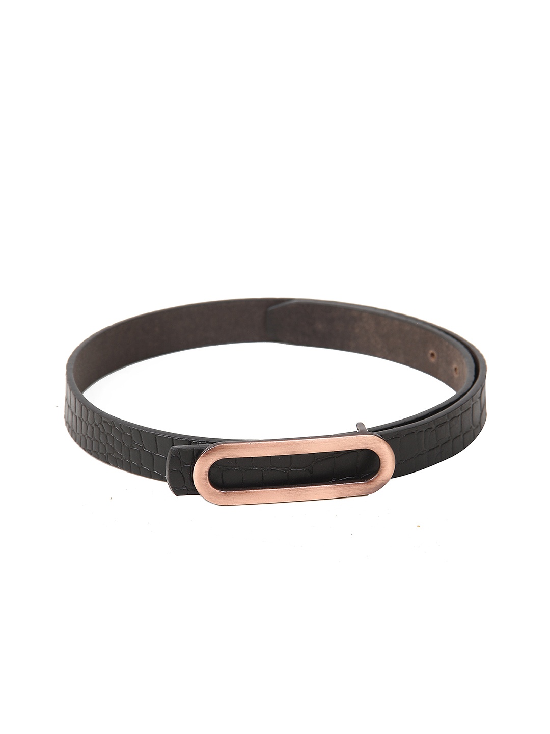 

Calvadoss Girls Textured Leather Belt, Black
