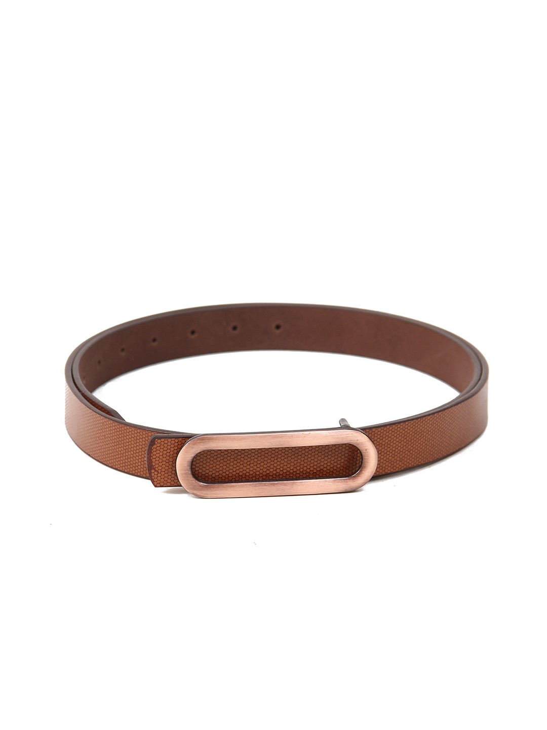 

Calvadoss Girls Textured Leather Belt, Tan