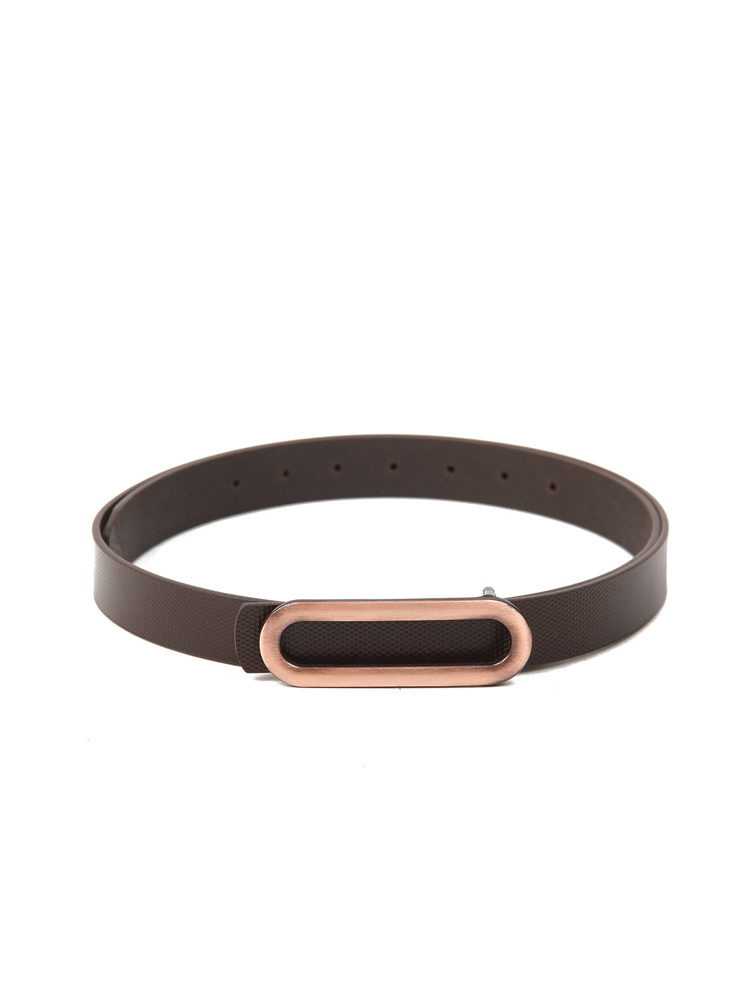 

Calvadoss Girls Textured Leather Belt, Brown
