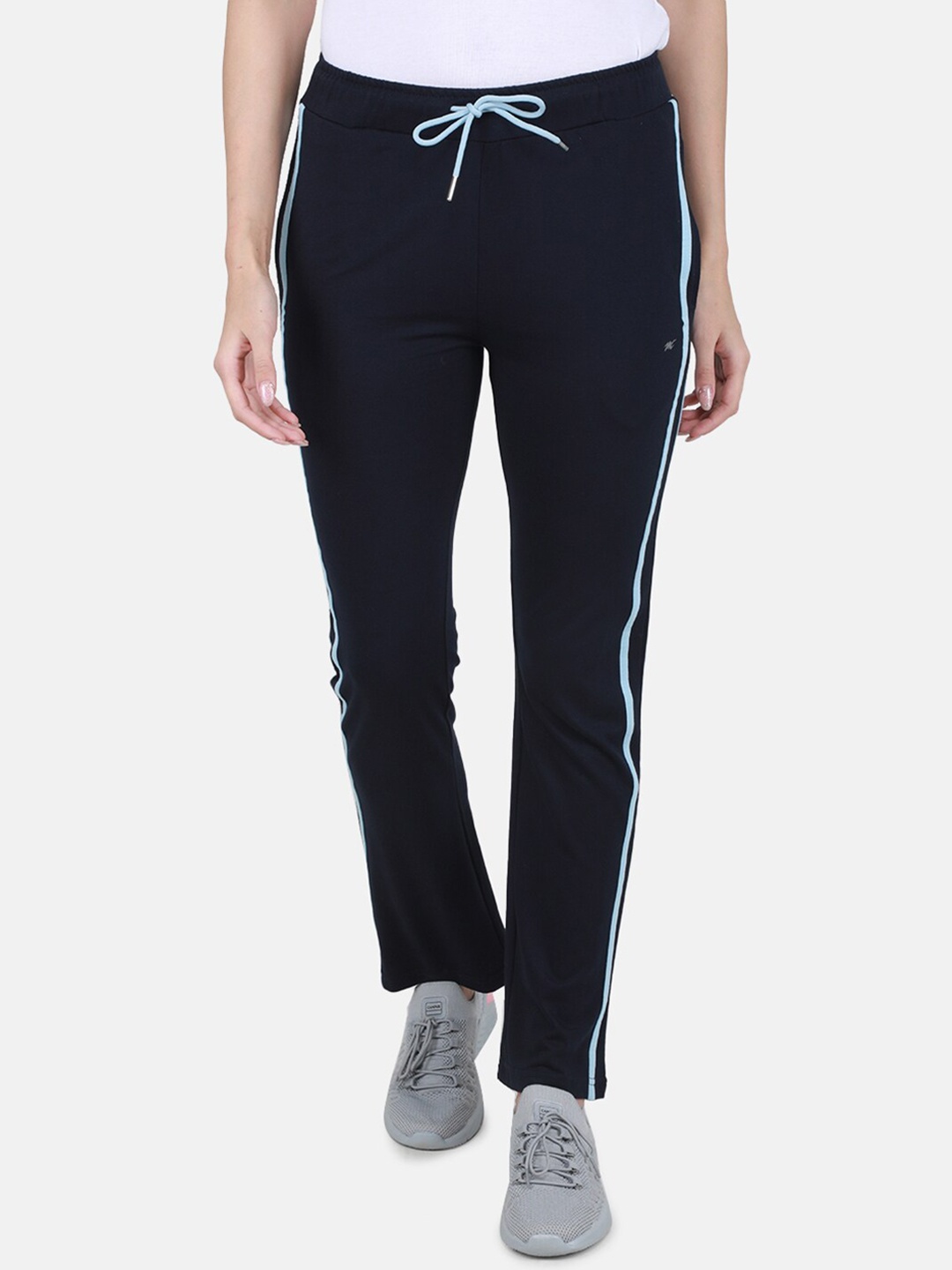 

Monte Carlo Women Mid Rise Sports Track Pants, Navy blue