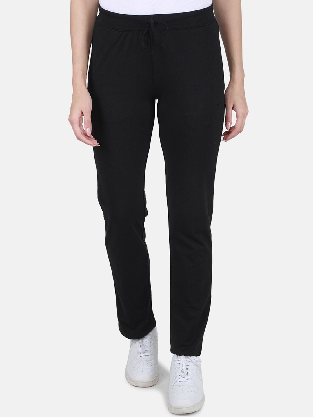 

Monte Carlo Women Regular Fit Mid-Rise Comfortable And Relaxed Track Pants, Black
