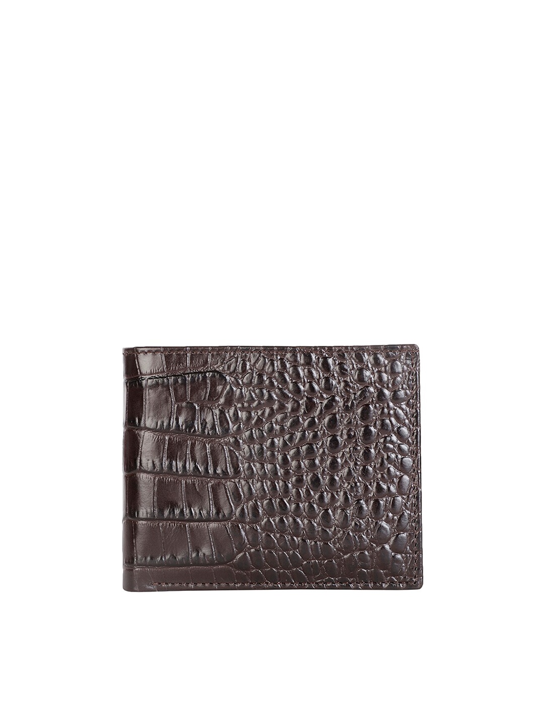 

Bata Men Textured Leather Two Fold Wallet, Brown